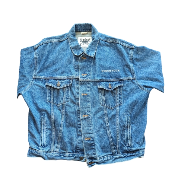 VINTAGE 1994 Woodstock original jean jacket - Picture 5 of 7